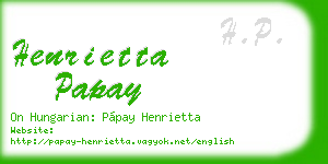 henrietta papay business card